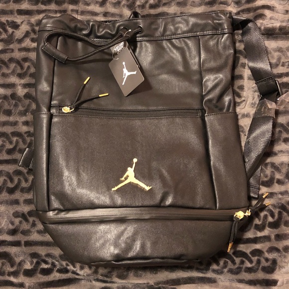 michael jordan leather backpack